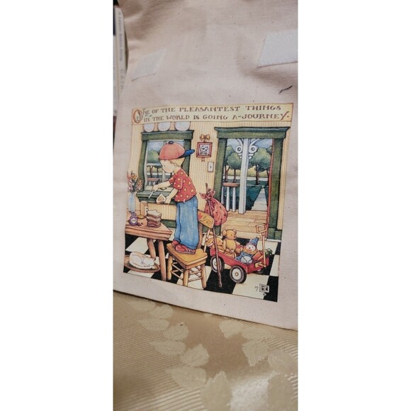 Mary Engelbreit Thick Canvas Lunch Bag LUNCHBOX Tote Velco Closure New Unused - Picture 3 of 13